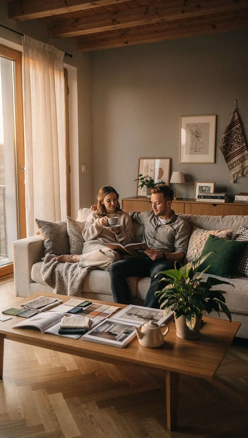 Stiilne söögituba, harmoonilised värvid ja elegantne lauakatmine.